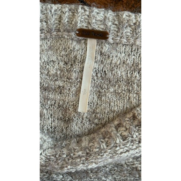 Free People Womens Cropped Sweater Cotton Blend Gray Size Small Pockets - Picture 6 of 8